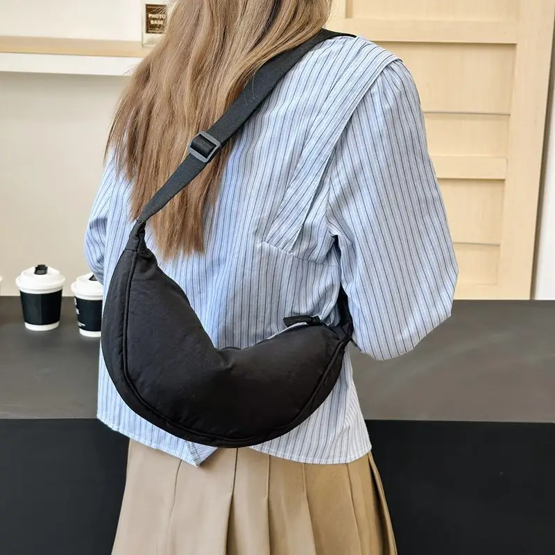 Blue Corduroy Underarm Bag for Women - Image 10