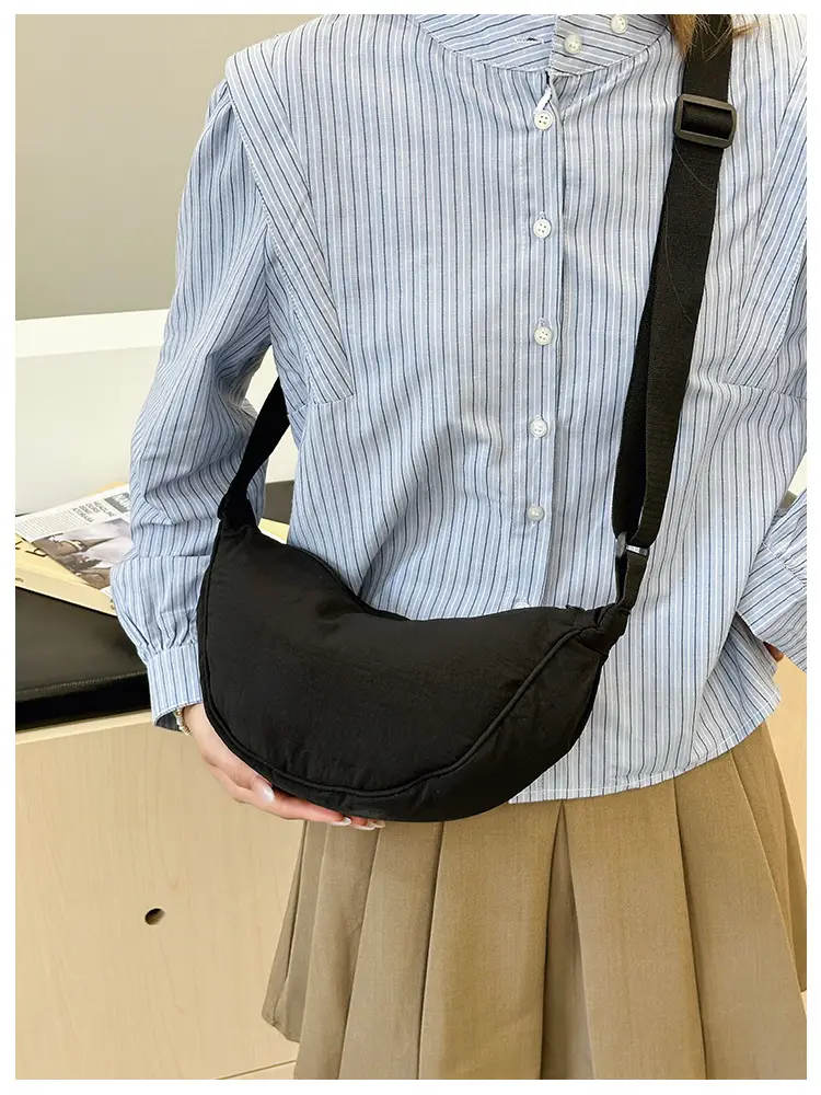 Blue Corduroy Underarm Bag for Women — feature 10
