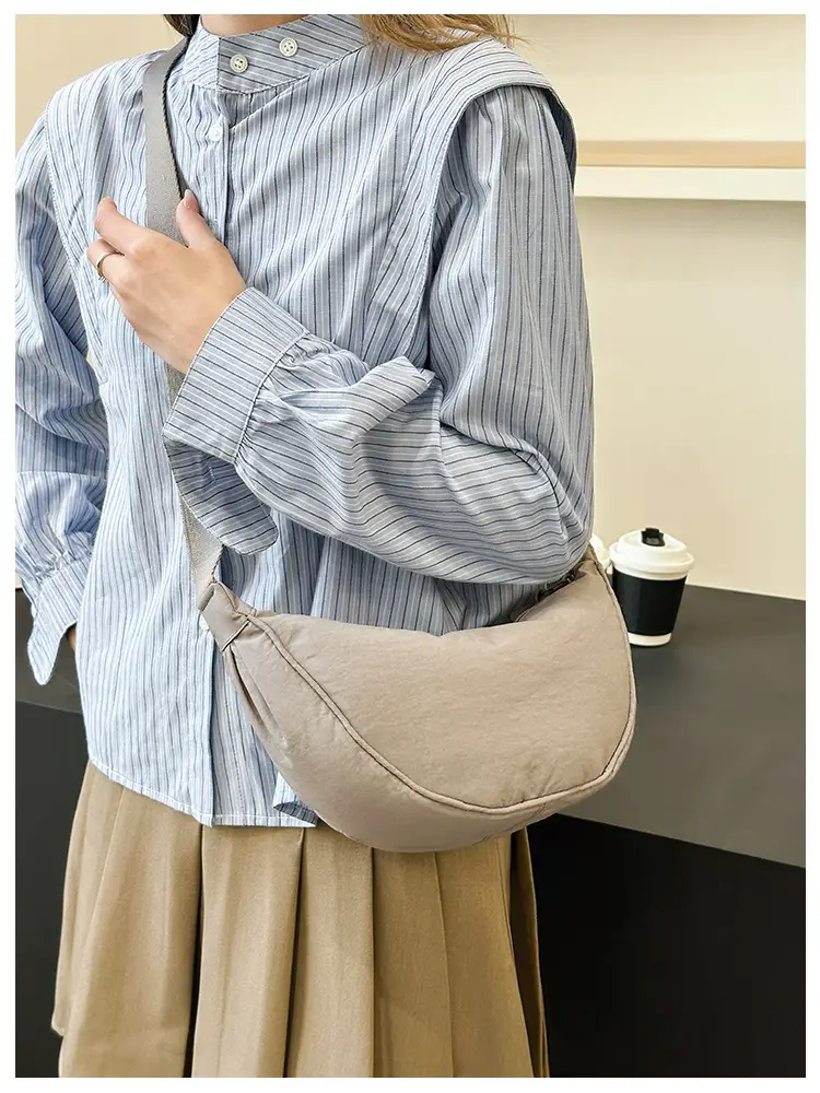 Blue Corduroy Underarm Bag for Women — feature 12