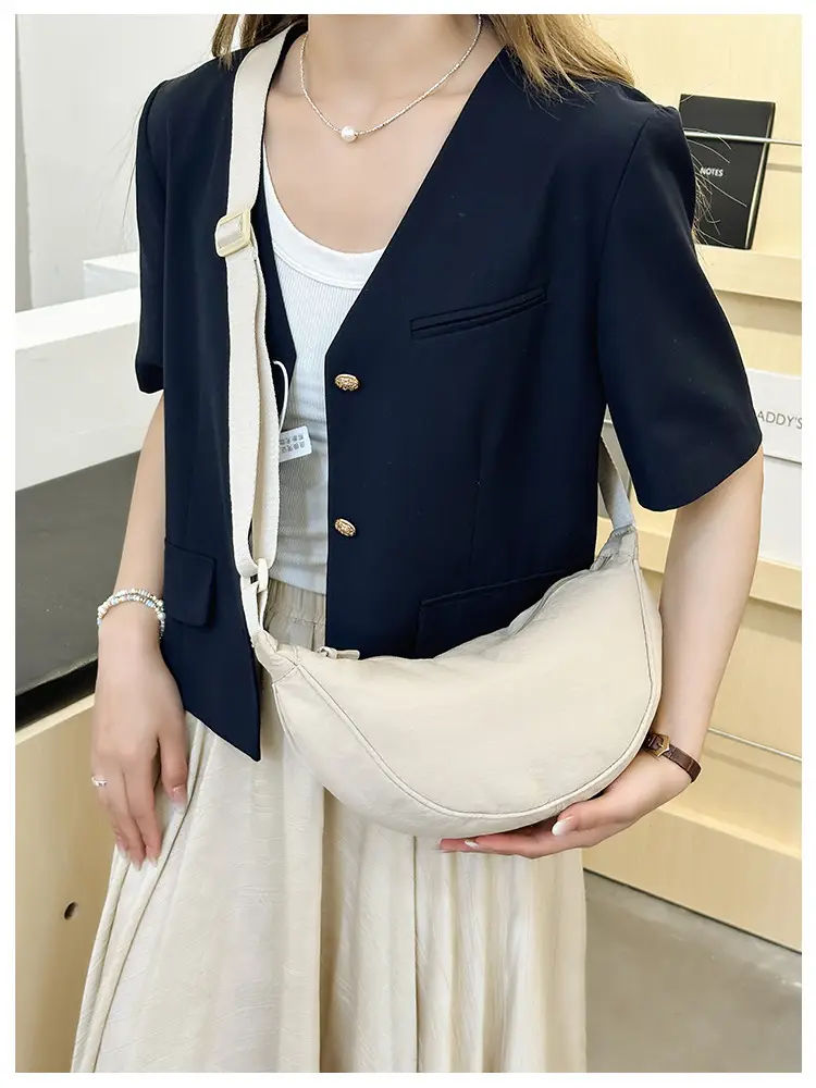 Blue Corduroy Underarm Bag for Women — feature 17