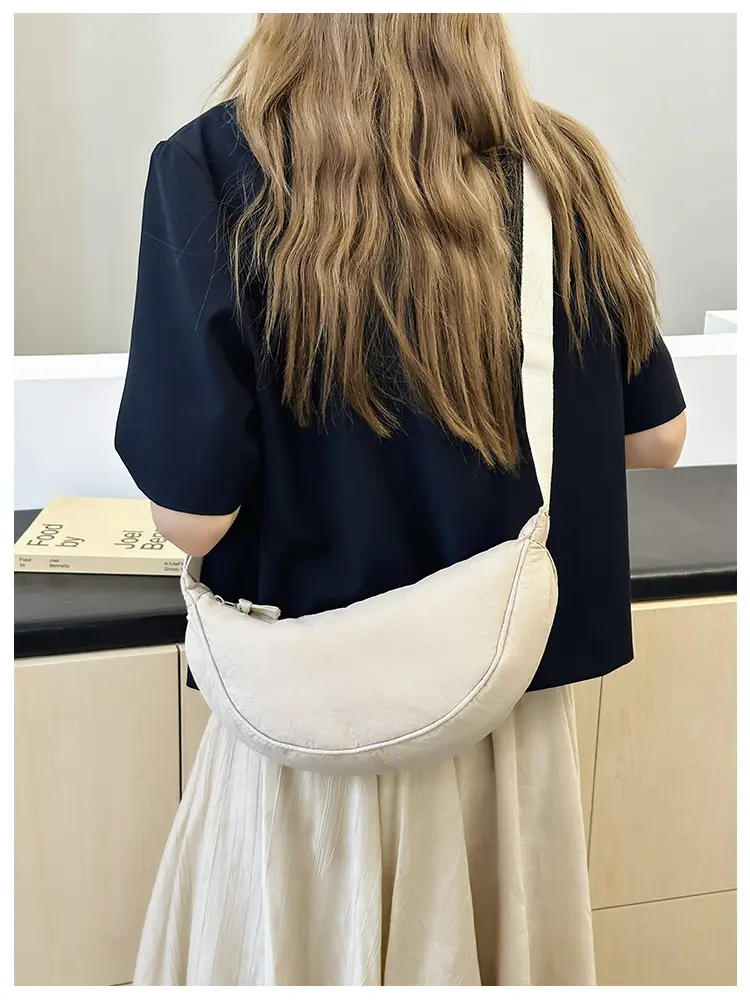 Blue Corduroy Underarm Bag for Women — feature 18