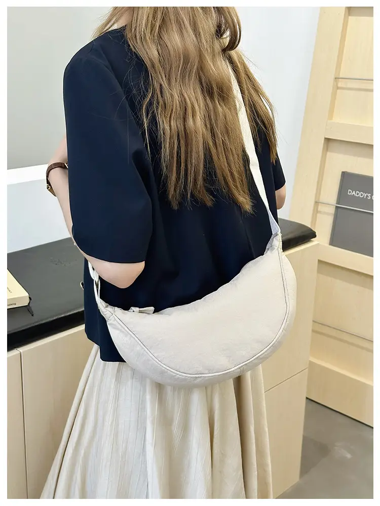Blue Corduroy Underarm Bag for Women — feature 19