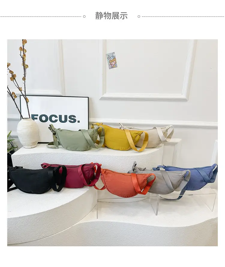 Blue Corduroy Underarm Bag for Women — feature 30