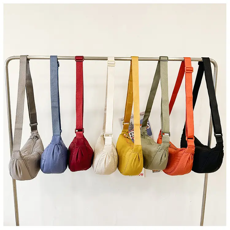 Blue Corduroy Underarm Bag for Women — feature 32
