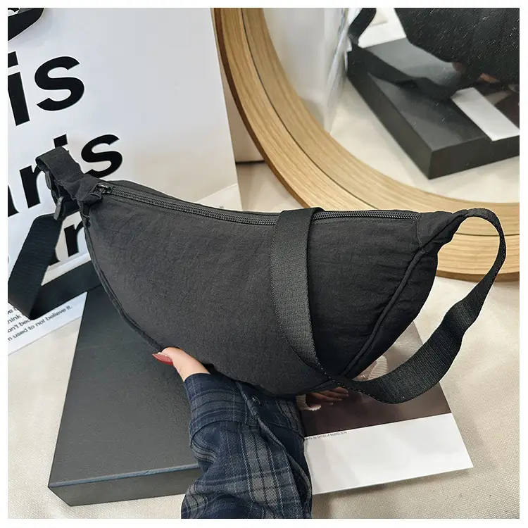 Blue Corduroy Underarm Bag for Women — feature 44
