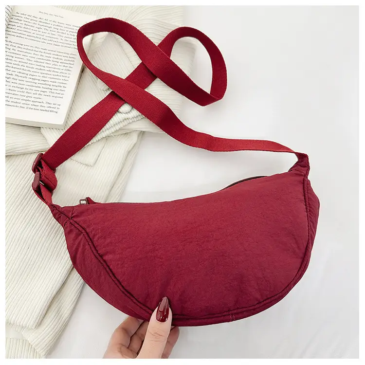 Blue Corduroy Underarm Bag for Women — feature 45