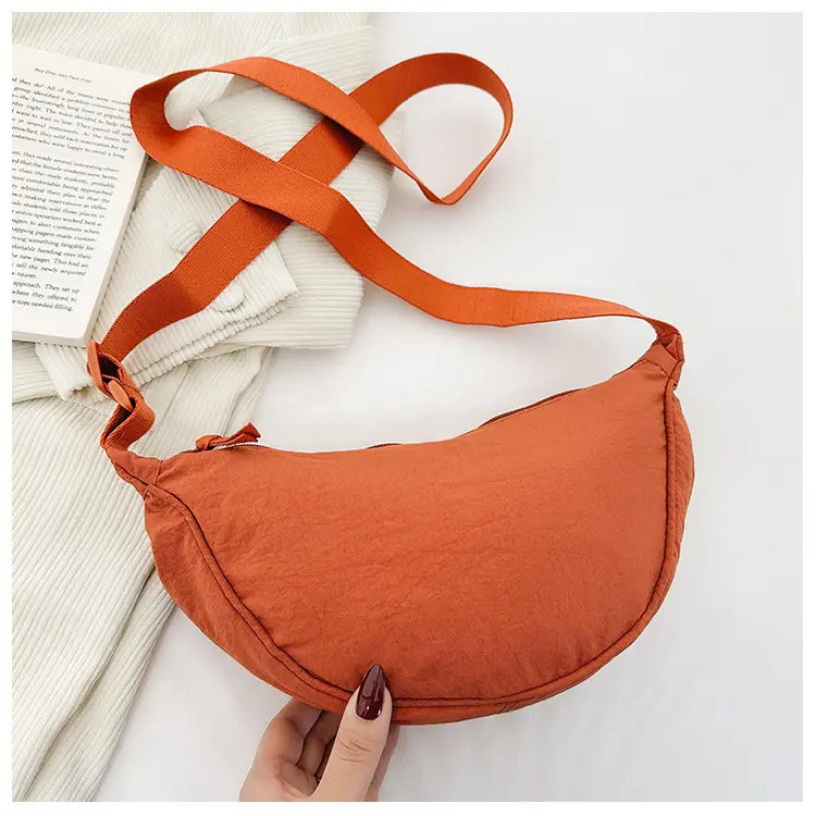 Blue Corduroy Underarm Bag for Women — feature 48