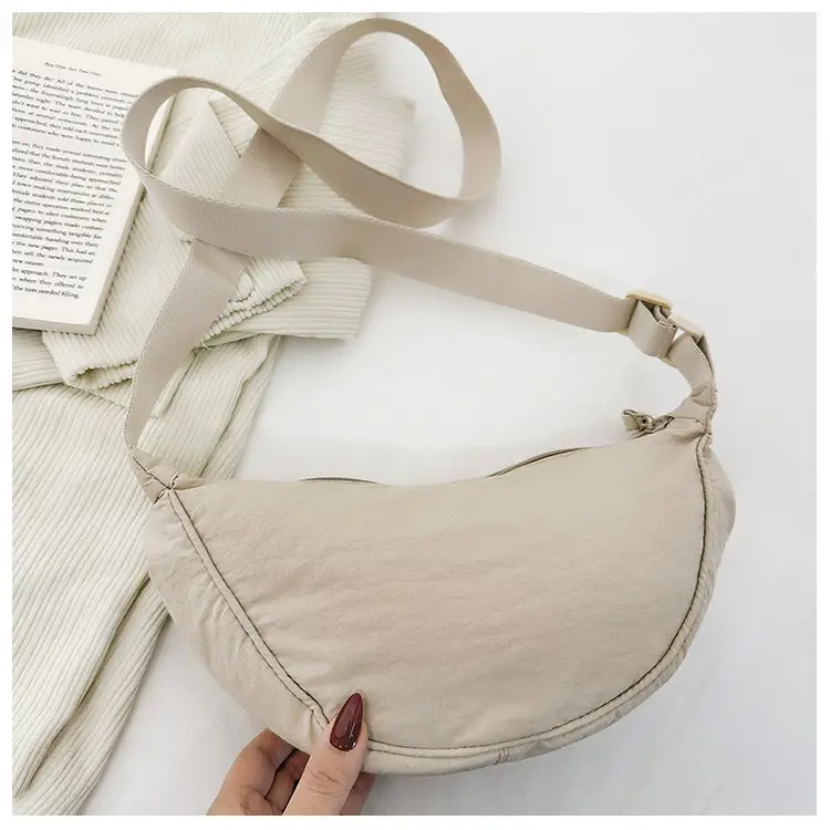 Blue Corduroy Underarm Bag for Women — feature 49