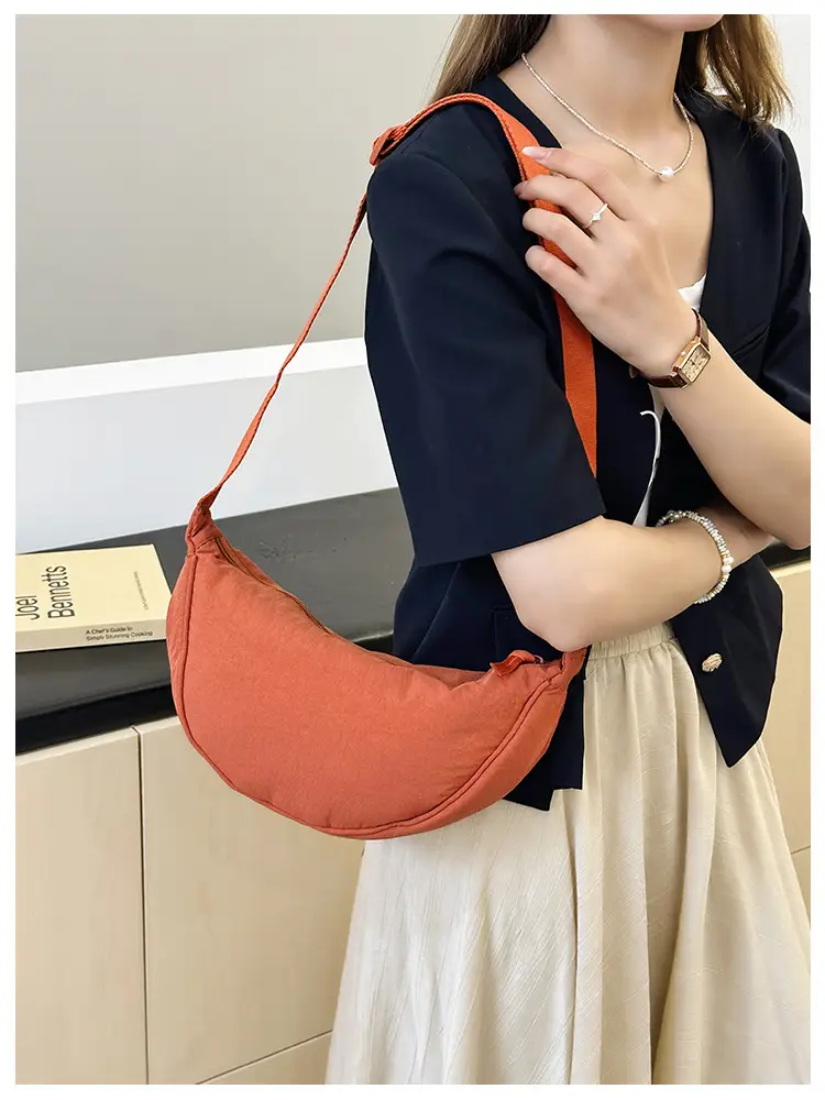 Blue Corduroy Underarm Bag for Women — feature 6