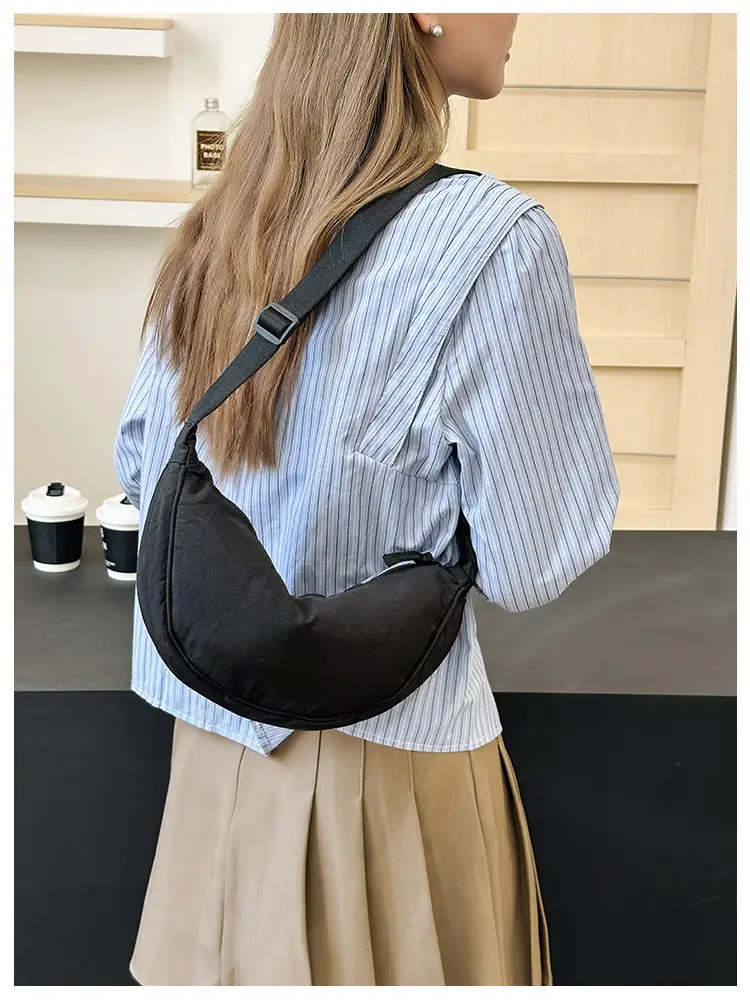 Blue Corduroy Underarm Bag for Women — feature 8