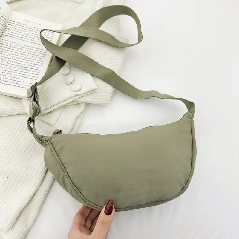 Blue Corduroy Underarm Bag for Women - Image 7