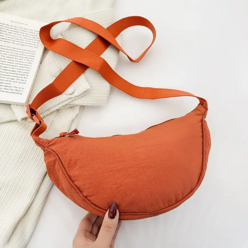 Blue Corduroy Underarm Bag for Women - Image 8