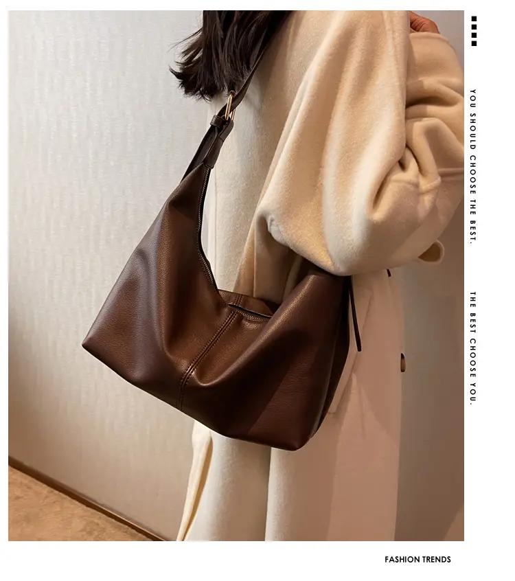 Black Leather Shoulder Messenger Bag for Women 2024 — feature 1
