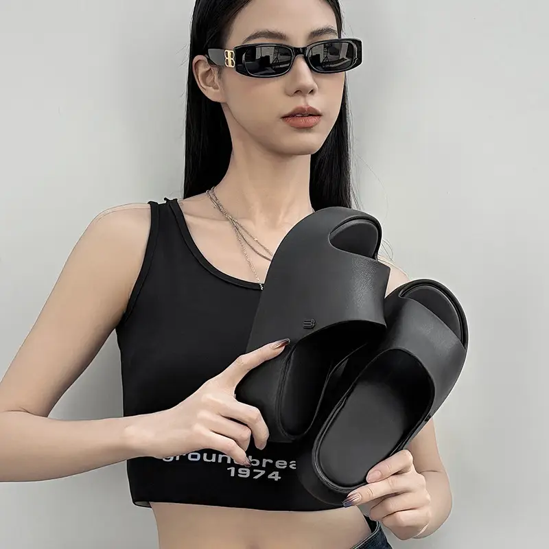Thick-soles Slippers Women's Korean-style Instagram Fashionable Outdoor Fashionable Slim-shaped EVA Soft-soles Flat-soles Sandals for Comfortable - Image 7