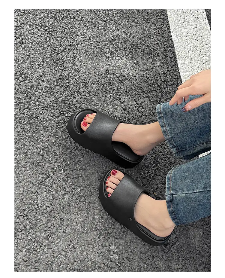 Thick-soles Slippers Women's Korean-style Instagram Fashionable Outdoor Fashionable Slim-shaped EVA Soft-soles Flat-soles Sandals for Comfortable — feature 12