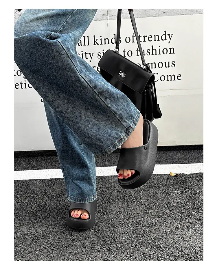 Thick-soles Slippers Women's Korean-style Instagram Fashionable Outdoor Fashionable Slim-shaped EVA Soft-soles Flat-soles Sandals for Comfortable — feature 14