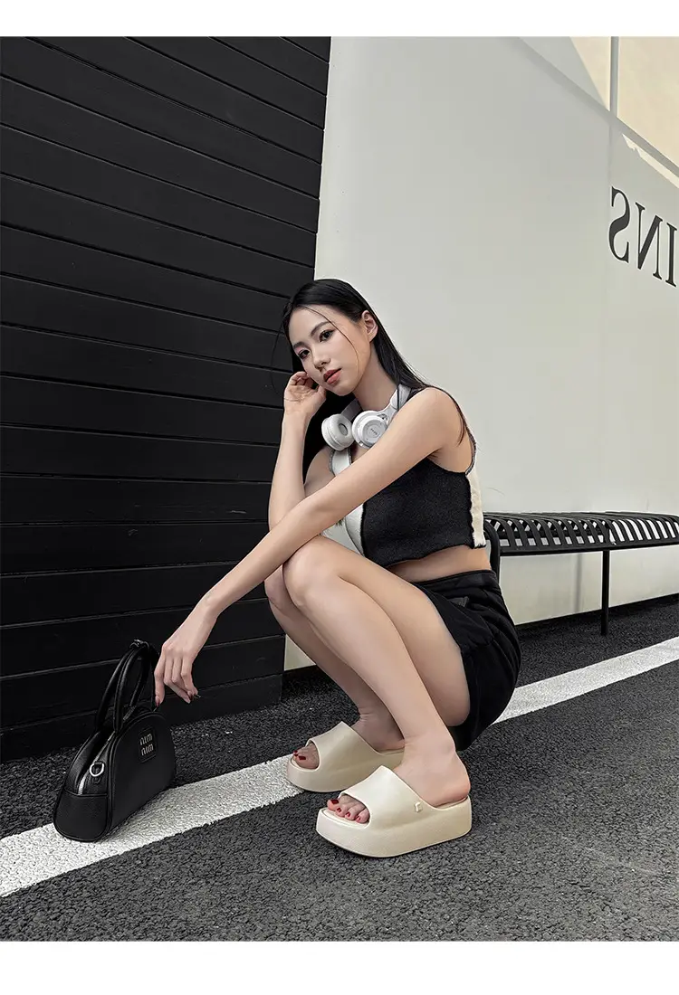 Thick-soles Slippers Women's Korean-style Instagram Fashionable Outdoor Fashionable Slim-shaped EVA Soft-soles Flat-soles Sandals for Comfortable — feature 26
