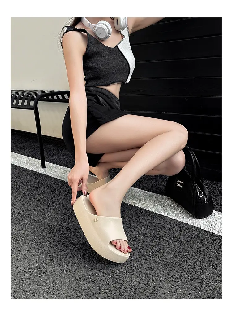 Thick-soles Slippers Women's Korean-style Instagram Fashionable Outdoor Fashionable Slim-shaped EVA Soft-soles Flat-soles Sandals for Comfortable — feature 28