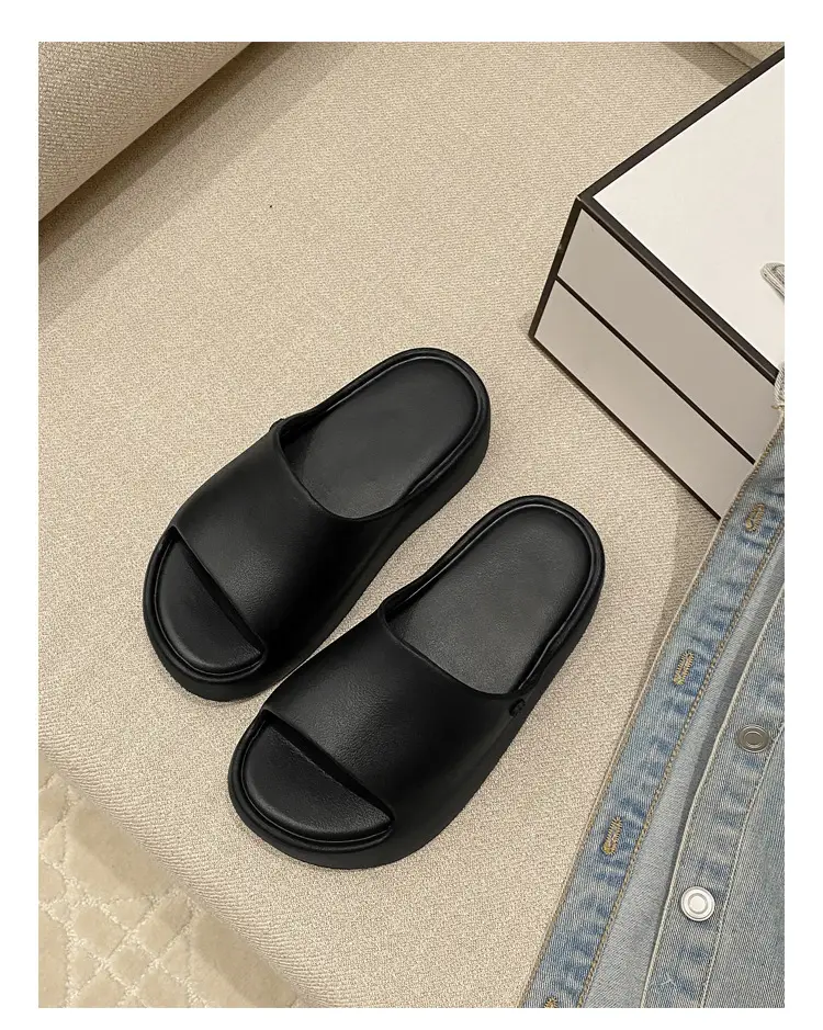 Thick-soles Slippers Women's Korean-style Instagram Fashionable Outdoor Fashionable Slim-shaped EVA Soft-soles Flat-soles Sandals for Comfortable — feature 36