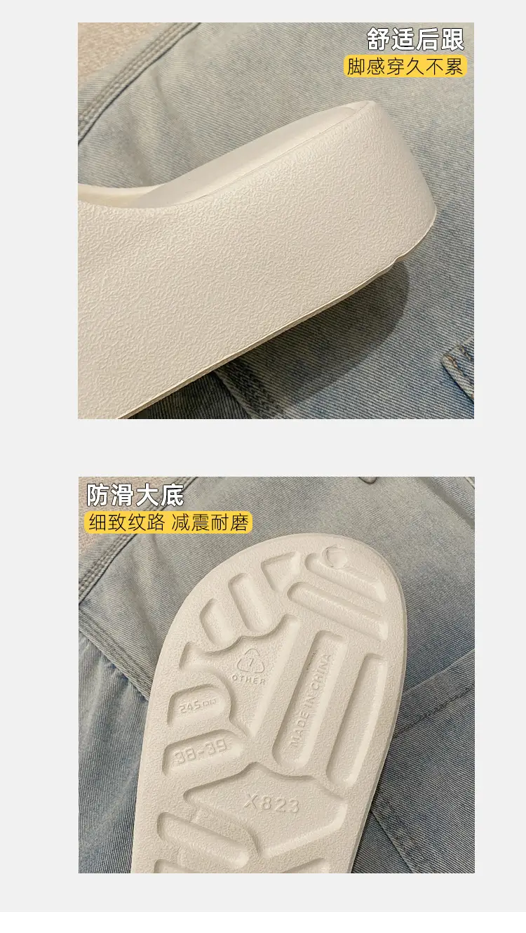 Thick-soles Slippers Women's Korean-style Instagram Fashionable Outdoor Fashionable Slim-shaped EVA Soft-soles Flat-soles Sandals for Comfortable — feature 9