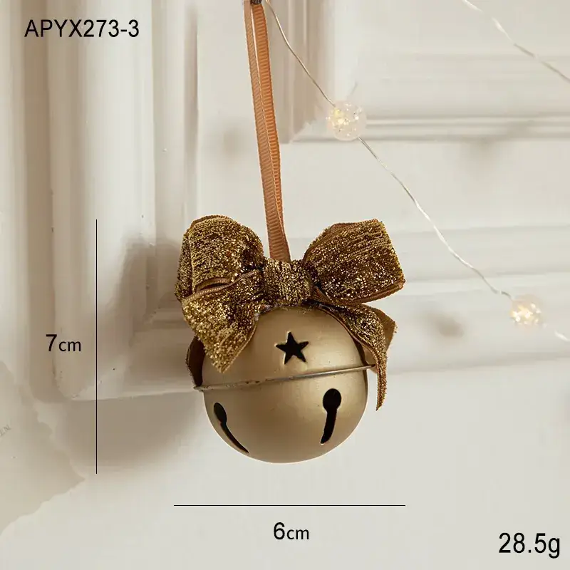 Golden Christmas Bell Decor for Tree and Home