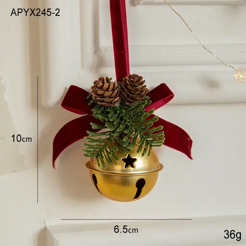Golden Christmas Bell Decor for Tree and Home