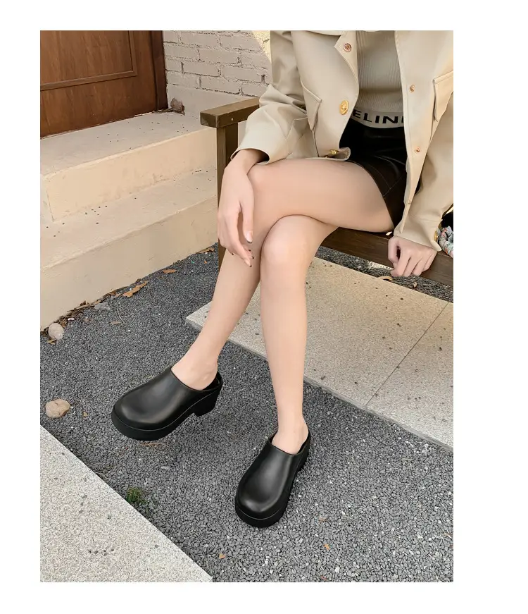 Birkenth Shoes Platform Sandals Women's Cross-border Foreign Trade High-heeled Baotou Slippers European and American Ins Trendy EVA Half-bag Sandals — feature 21