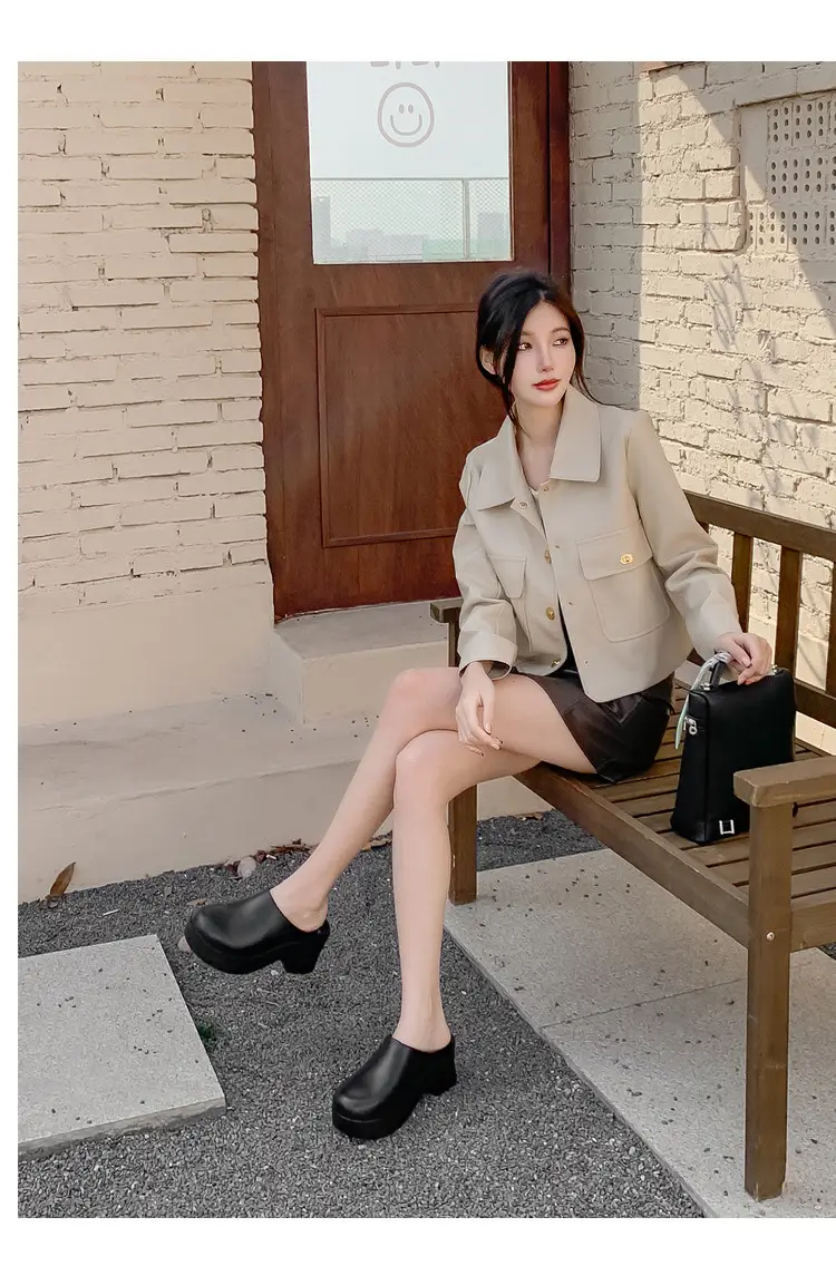 Birkenth Shoes Platform Sandals Women's Cross-border Foreign Trade High-heeled Baotou Slippers European and American Ins Trendy EVA Half-bag Sandals — feature 26