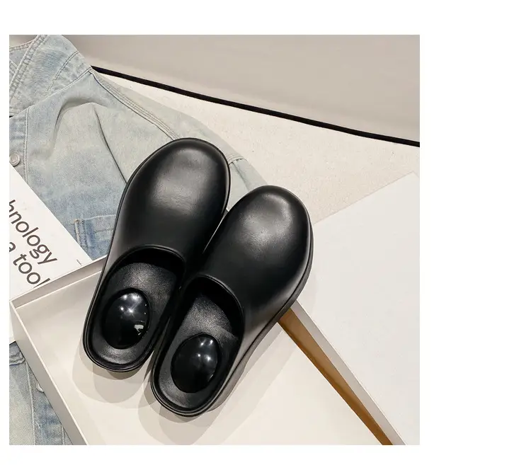 Birkenth Shoes Platform Sandals Women's Cross-border Foreign Trade High-heeled Baotou Slippers European and American Ins Trendy EVA Half-bag Sandals — feature 32