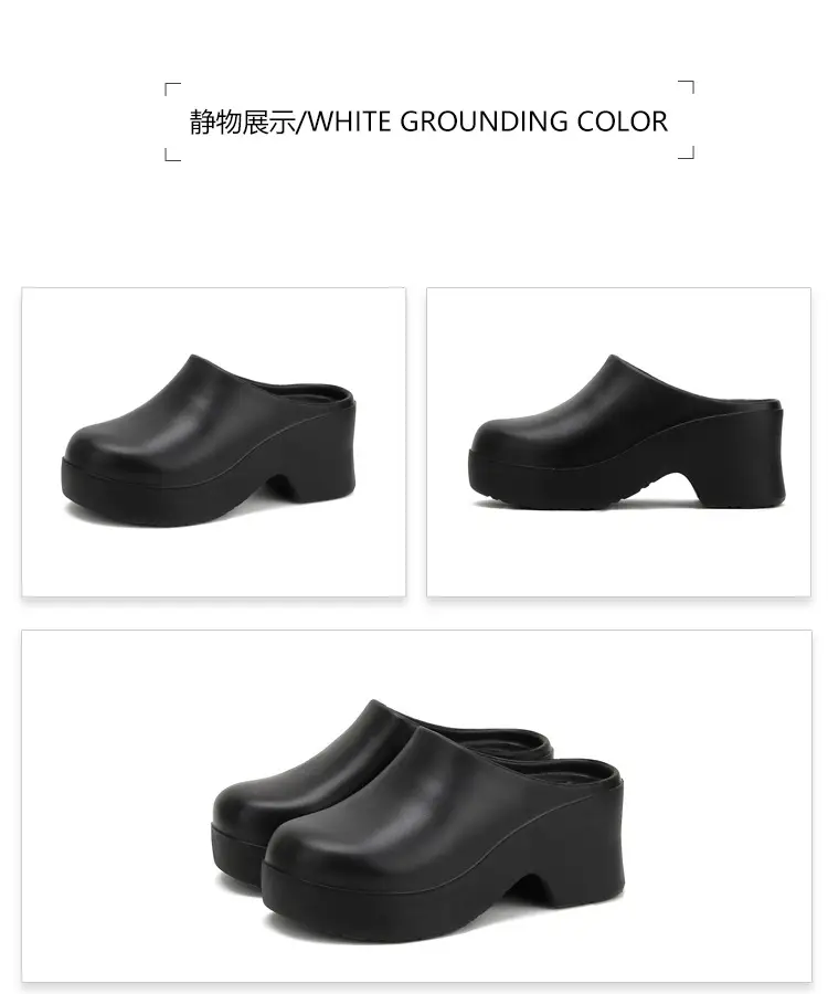 Birkenth Shoes Platform Sandals Women's Cross-border Foreign Trade High-heeled Baotou Slippers European and American Ins Trendy EVA Half-bag Sandals — feature 39