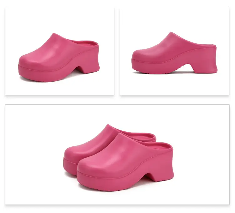 Birkenth Shoes Platform Sandals Women's Cross-border Foreign Trade High-heeled Baotou Slippers European and American Ins Trendy EVA Half-bag Sandals — feature 40