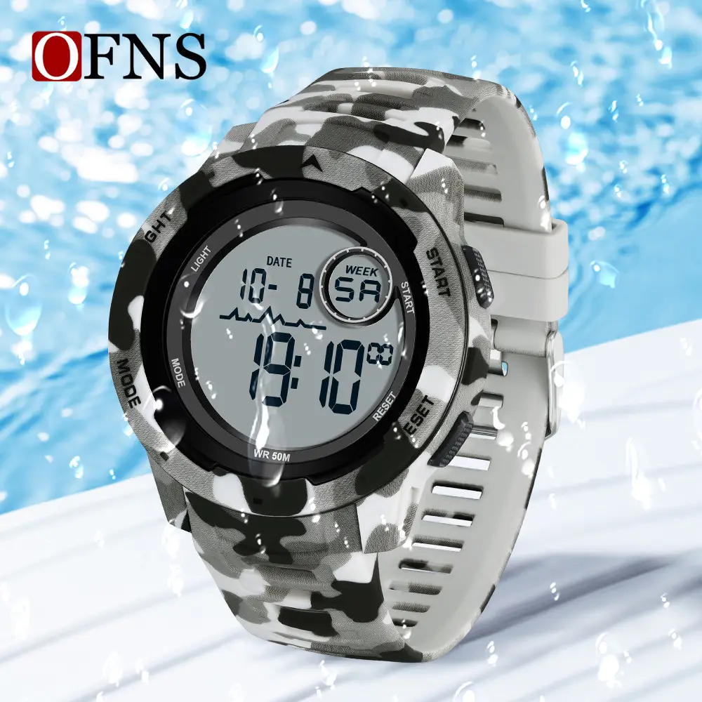 Off-Grid Camouflage Digital Watch for Men Women Waterproof Sports Wear
