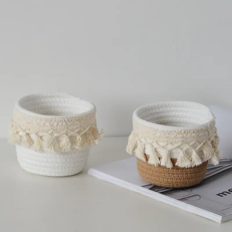 Woven Cosmetic Brush Storage Basket for Home & Office — feature 10