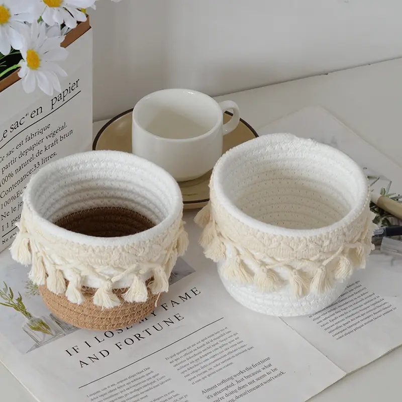 Woven Cosmetic Brush Storage Basket for Home & Office — feature 15