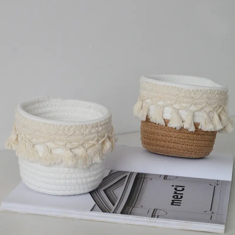 Woven Cosmetic Brush Storage Basket for Home & Office — feature 2