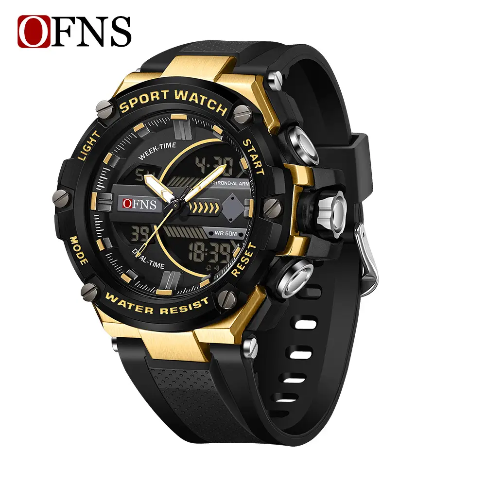 OFNS Multifunctional Sports Watch with Water Resistant Black Strap - Image 5