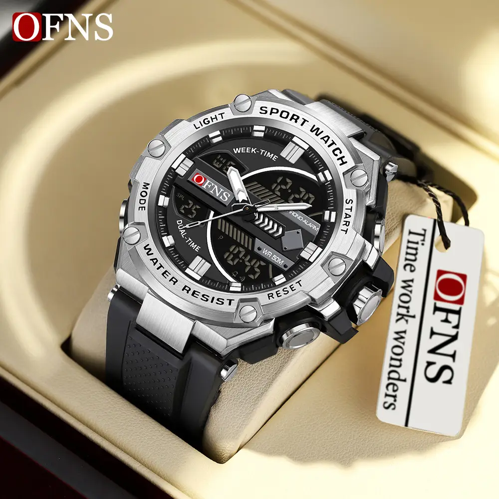 OFNS Multifunctional Sports Watch with Water Resistant Black Strap - Image 6