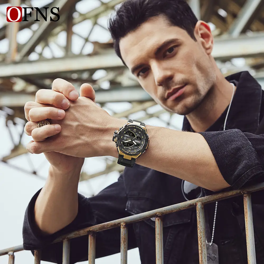 OFNS Multifunctional Sports Watch with Water Resistant Black Strap - Image 7