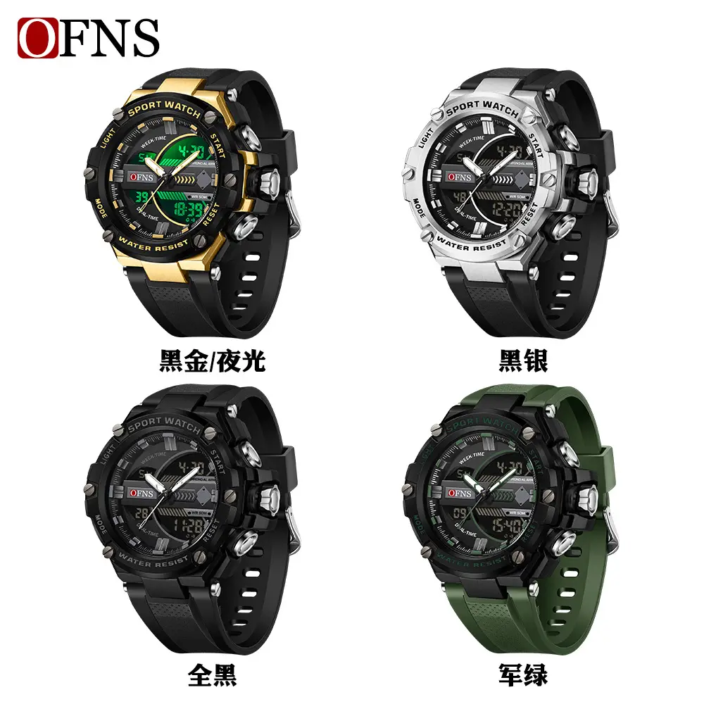 OFNS Multifunctional Sports Watch with Water Resistant Black Strap - Image 8