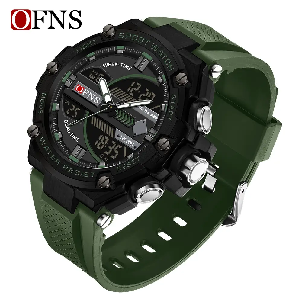 OFNS Multifunctional Sports Watch with Water Resistant Black Strap - Image 9