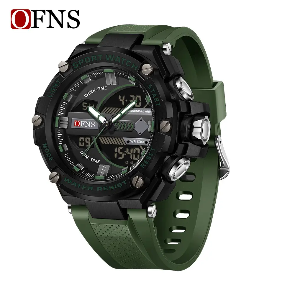 OFNS Multifunctional Sports Watch with Water Resistant Black Strap - Image 3