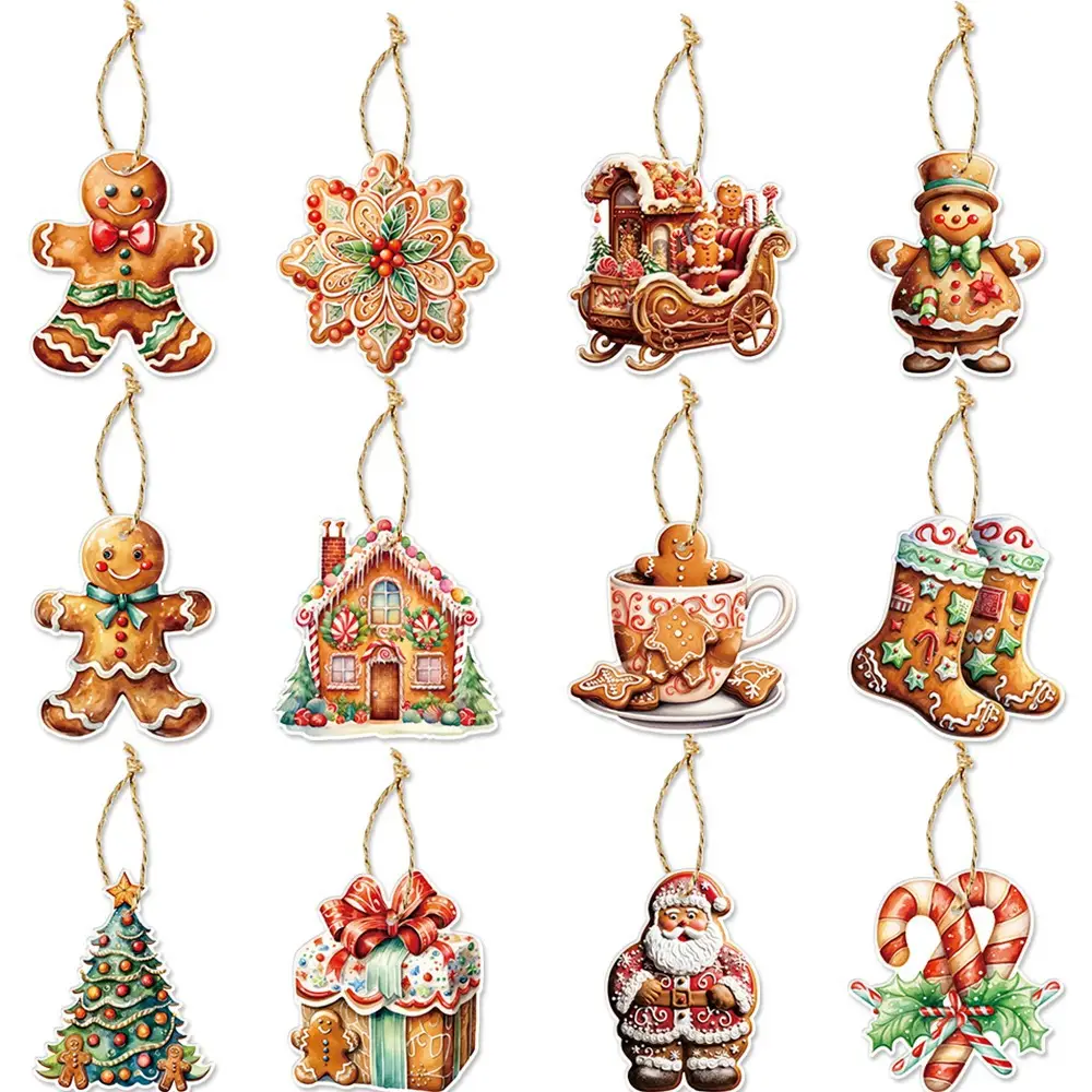 Gingerbread Man Christmas Ornament Set 4 Pieces — feature 6