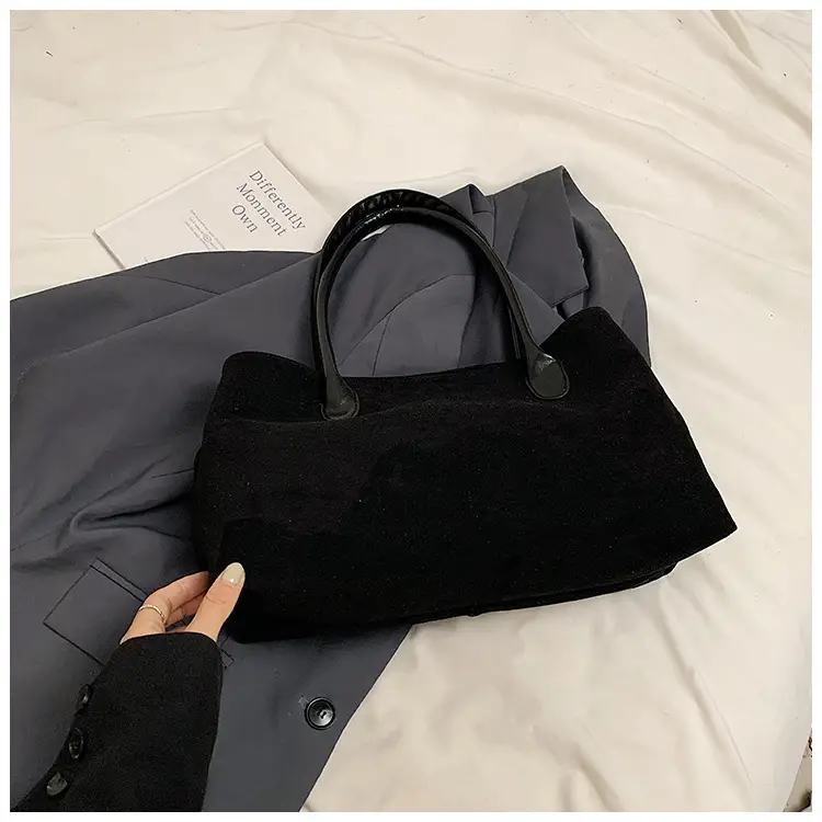 Retro Brown Tote Bag Women 2025 Winter Casual Shoulder — feature 33