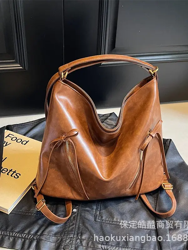 Cross-Border Retro Women's Shoulder Bag Black 2024 - Image 6