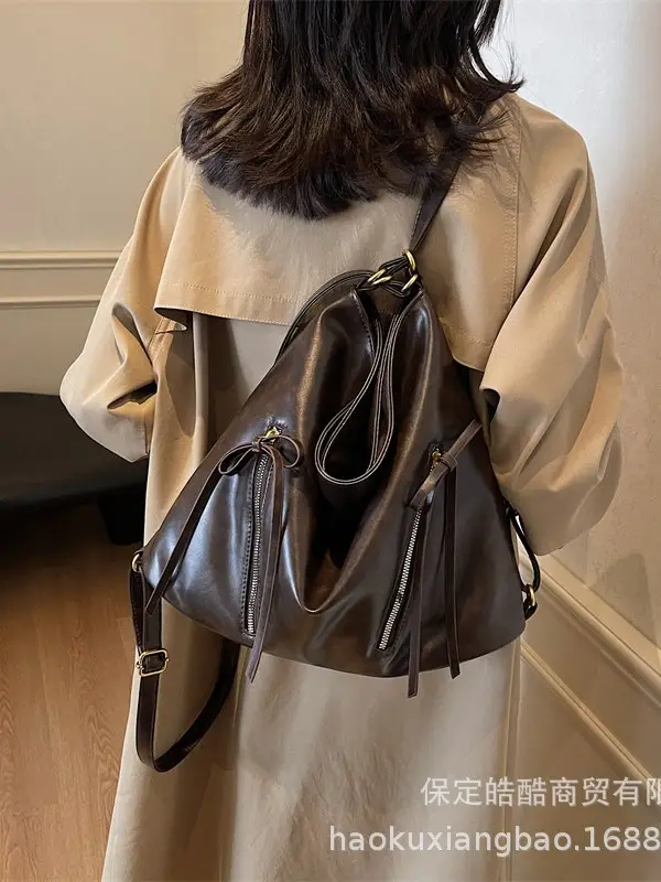 Cross-Border Retro Women's Shoulder Bag Black 2024 - Image 7