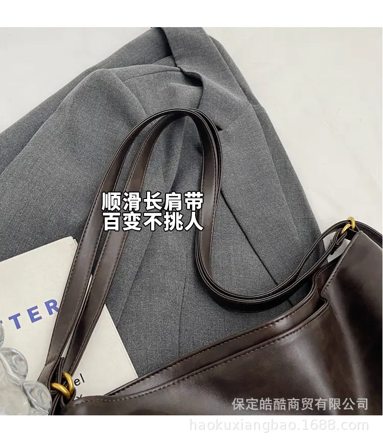 Cross-Border Retro Women's Shoulder Bag Black 2024 — feature 4