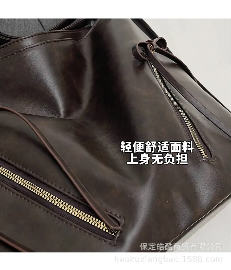 Cross-Border Retro Women's Shoulder Bag Black 2024 — feature 5