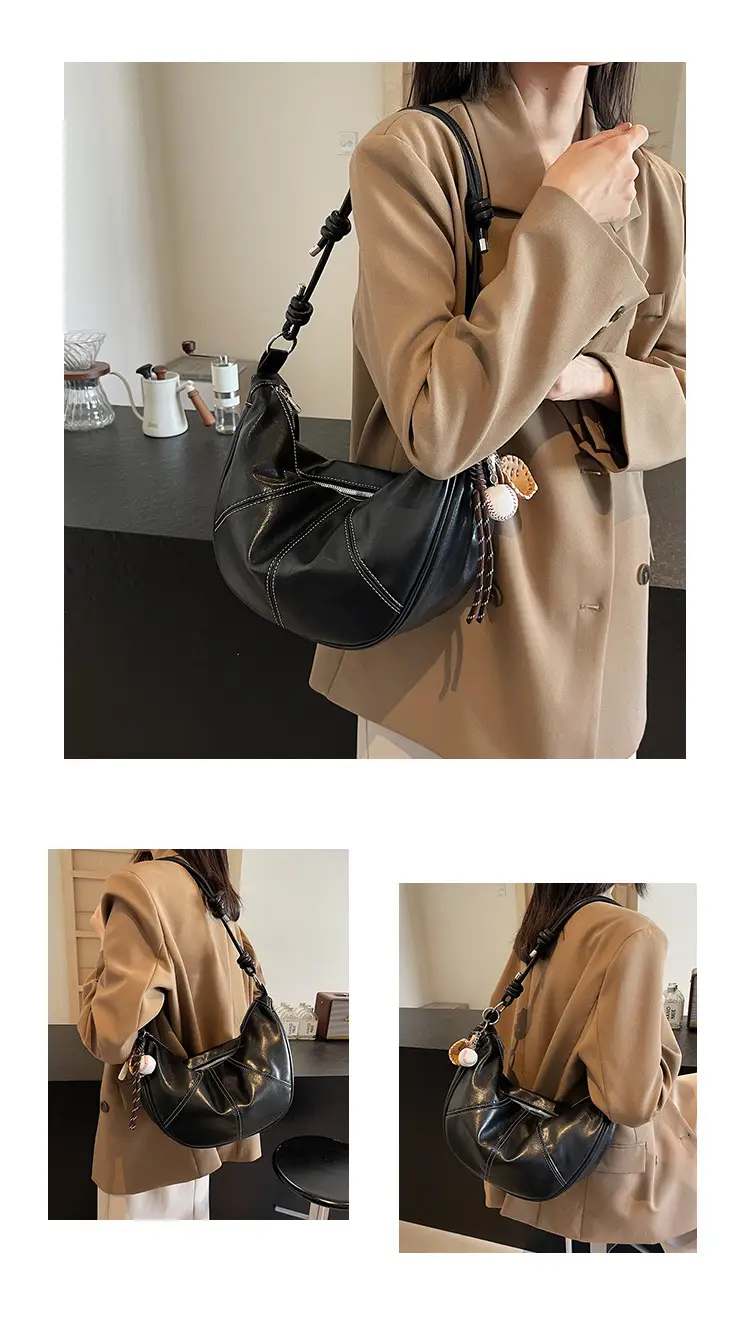 Brown Leather Retro Commuter Bag for Women — feature 12