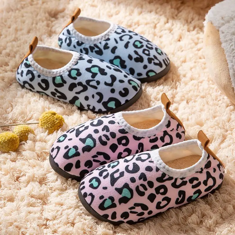 Children's cotton slippers men's and women's autumn and winter home children's baby bag heel thick warm non-slip soft bottom cotton shoes - Image 6