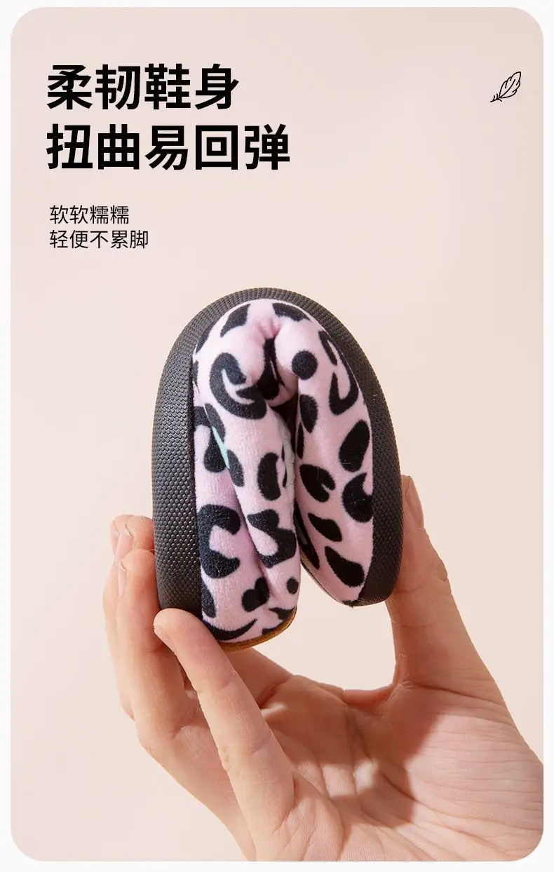 Children's cotton slippers men's and women's autumn and winter home children's baby bag heel thick warm non-slip soft bottom cotton shoes — feature 1